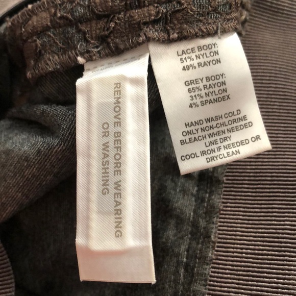 Ann Taylor Lace Overlay Brown / Gray Loft Pencil Skirt - Size 4 - Picture 11 of 11